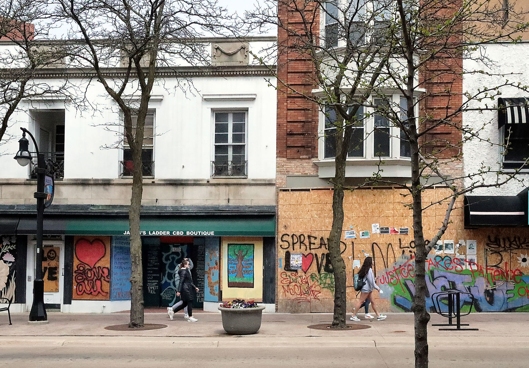 State street boarded windows